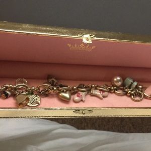 Gold juicy couture winter charm bracelet